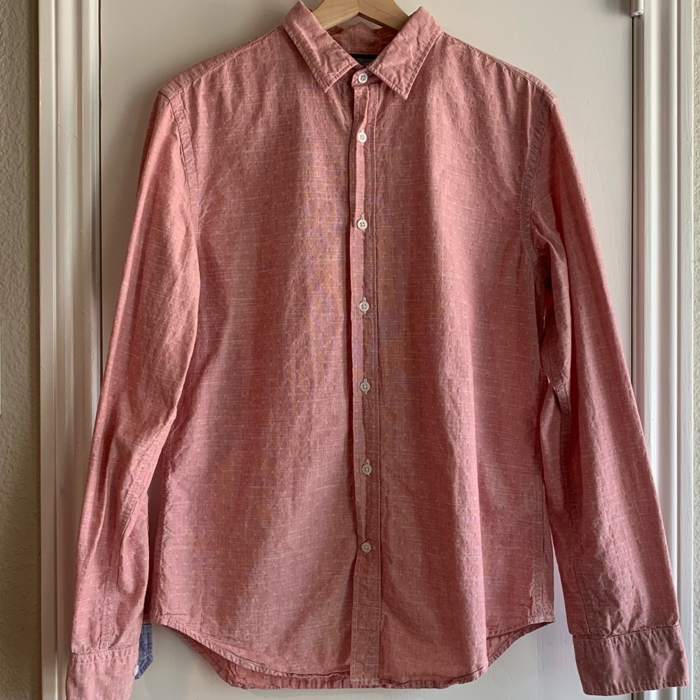 Banana Republic Grant Fit Oxford Shirt- Linen-look cotton
